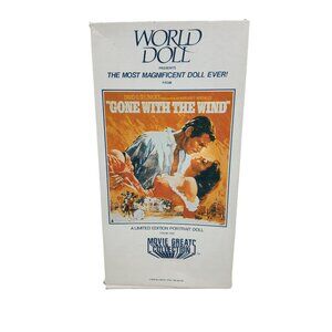 vintage world doll "gone with the wind" scarlett in green print doll